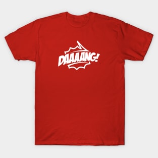 Daaang - Talking Shirt (White on Red) T-Shirt